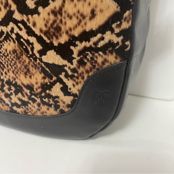 Frye Black Leather Melissa Calf Hair Hobo / Shoulder / Crossbody Bag - Reemoly - Picture 11 of 16